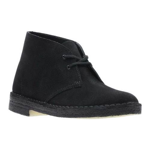 Clarks Desert Boot Women&#39;s Lace-up Boots Black Suede