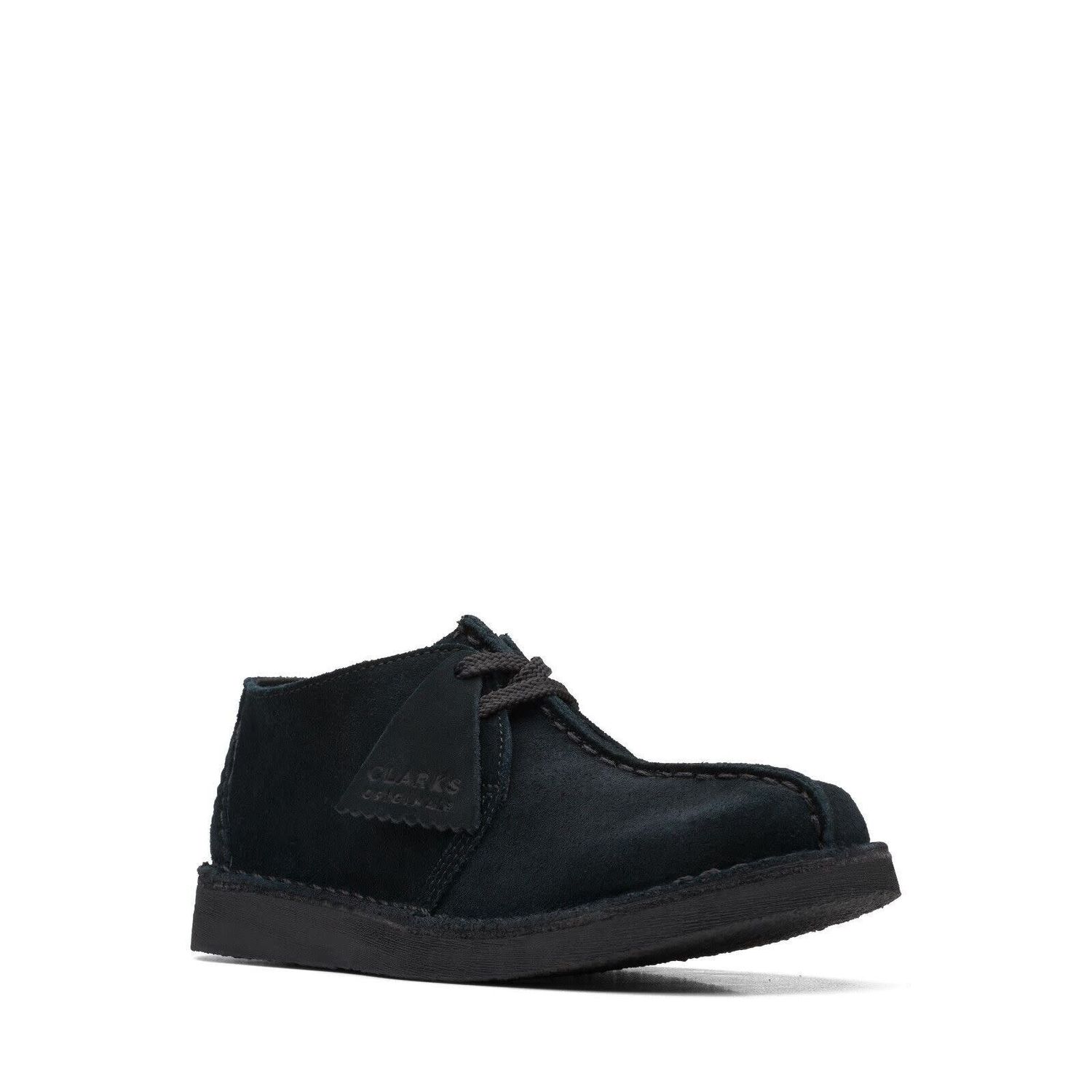 ✅Express Clarks Older Boys Desert Trek O Black Suede