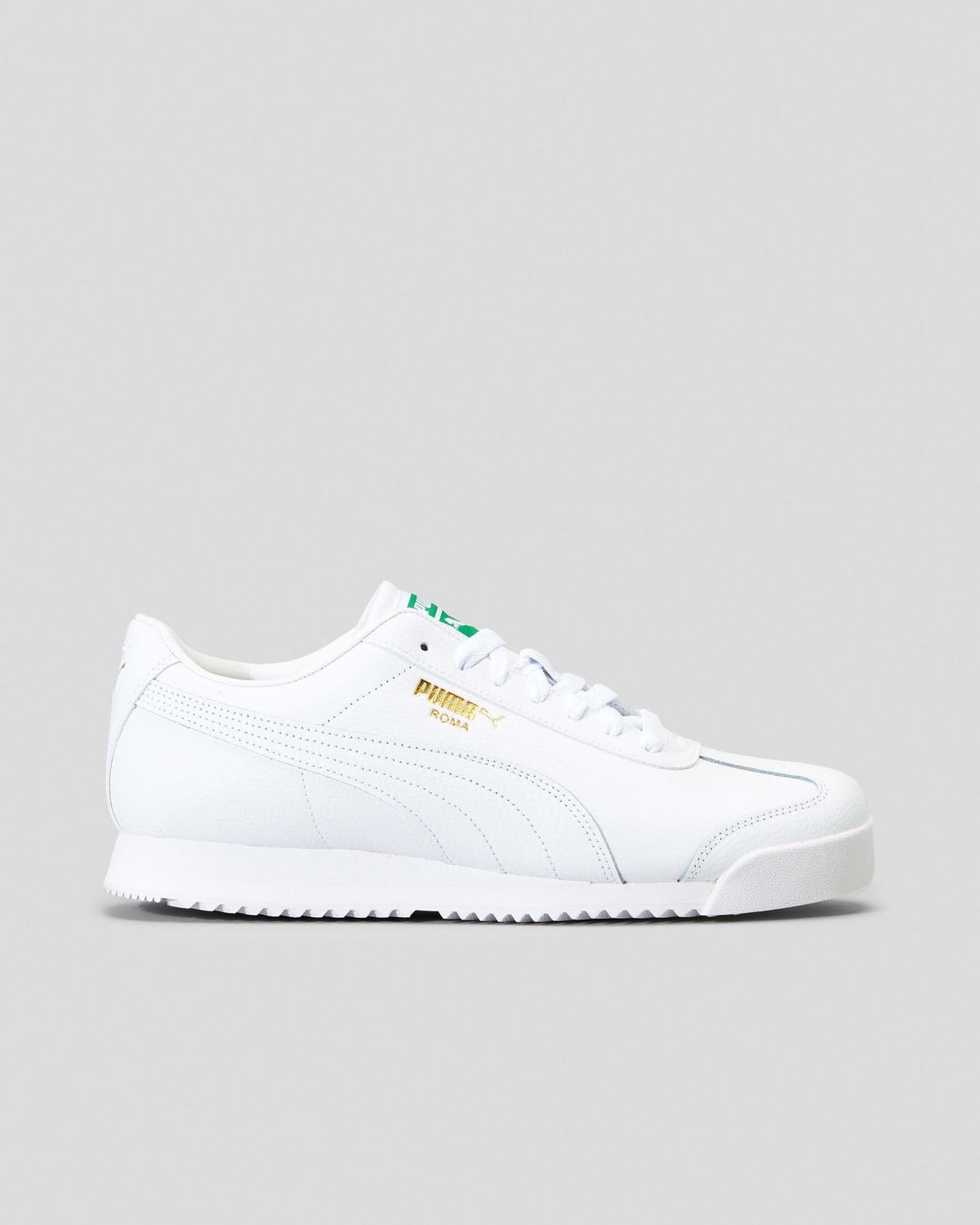 Puma Men's Roma 24 Standard Shoes in Puma White/Archive Green