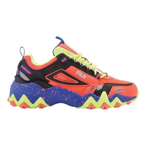 Womens Fila Oakmont TR Athletic Shoe - Fiery Coral / Mazarine Blue / Black