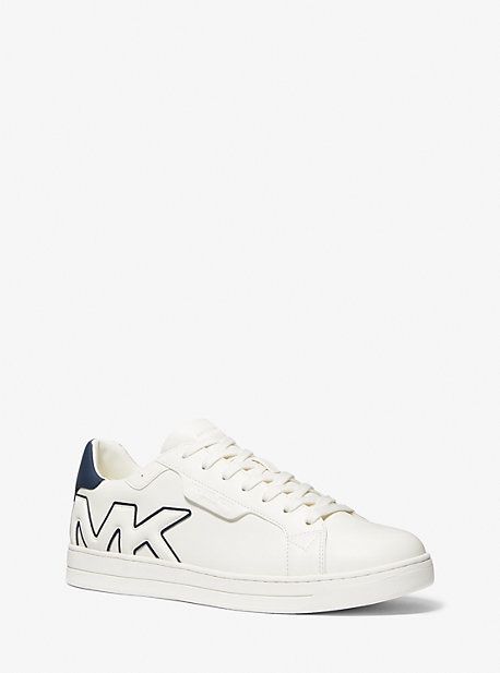 MK Keating Leather Logo Trainers - Navy Multi - Michael Kors