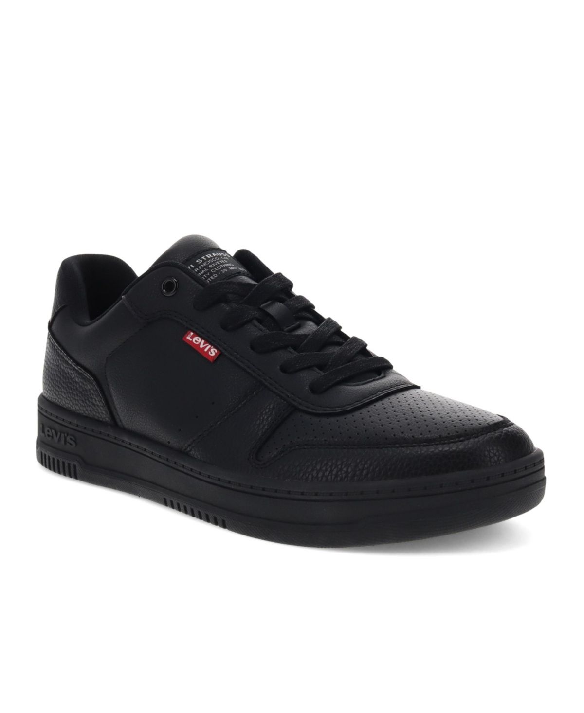 Levi's Men's Drive Faux-Leather Low Top Lace-up Sneakers - Black Mono