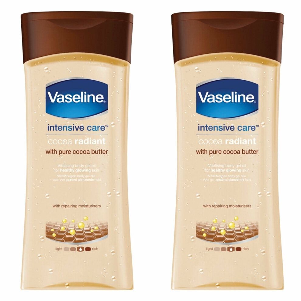 Vaseline &#39;body Gel Oil&#39; Intensive Care Cocoa Radiant 200Ml