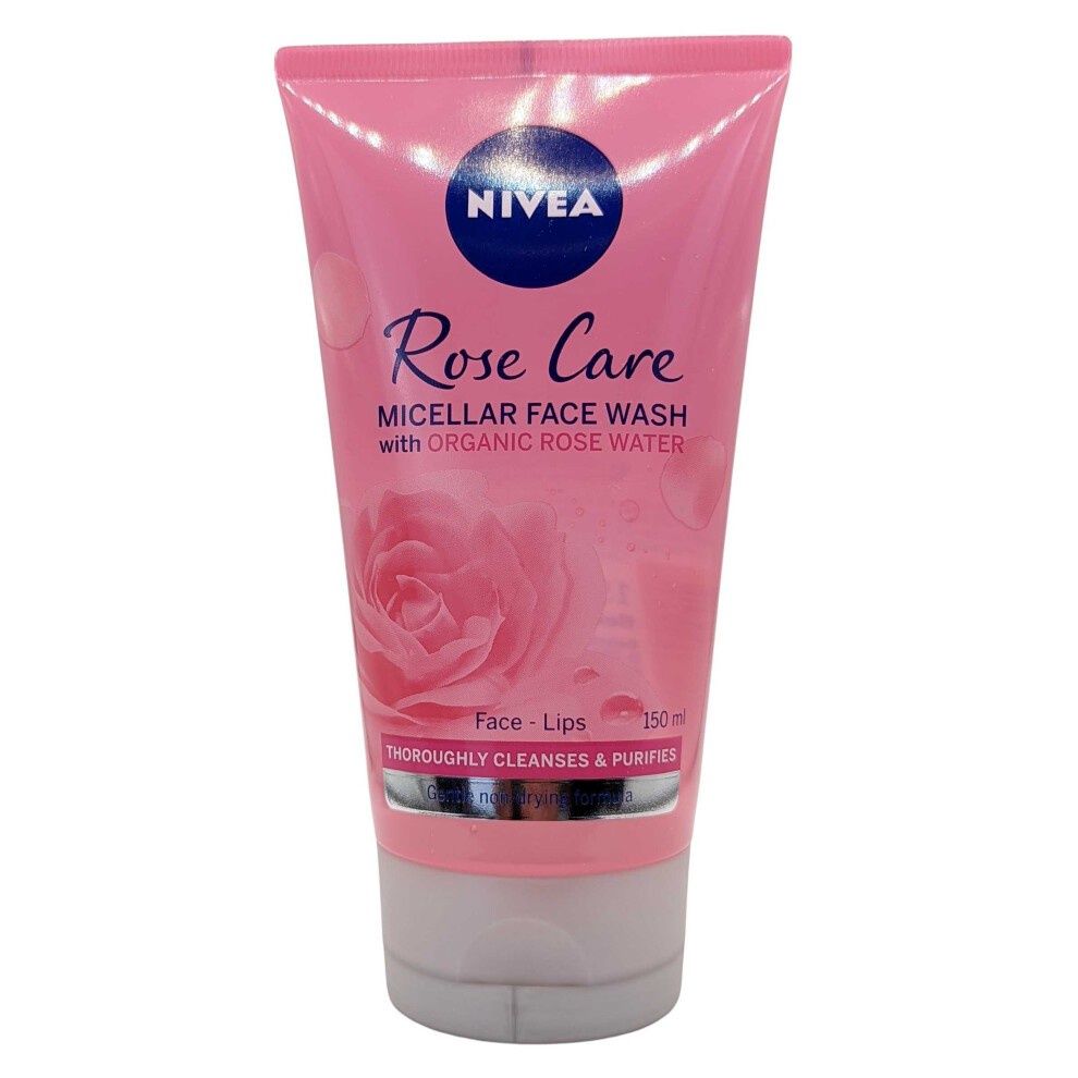 Nivea Rose Care Micellar Face Wash 150ml Made with Organic Rose Water 4005900729941
