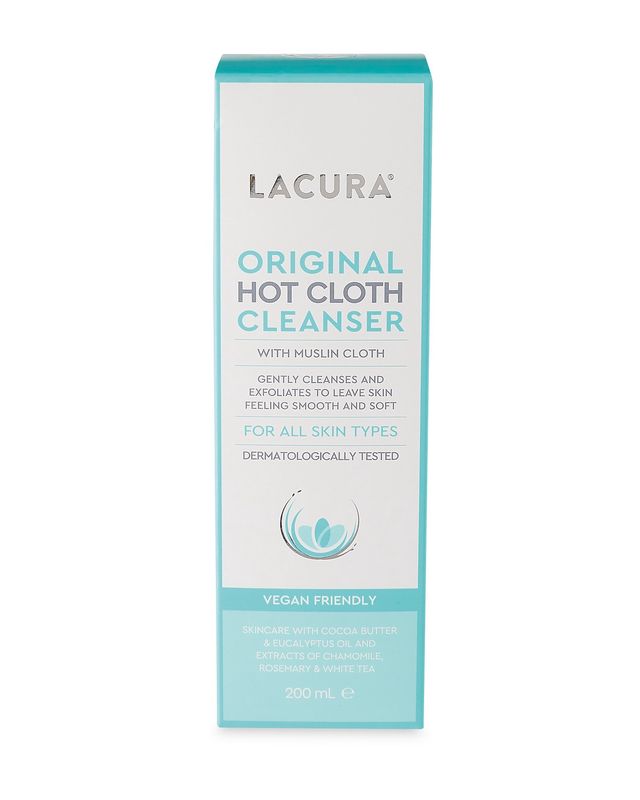 LACURA ORIGINAL HOT CLEANSER with MUSLIN CLOTH 200mls 4088600132976