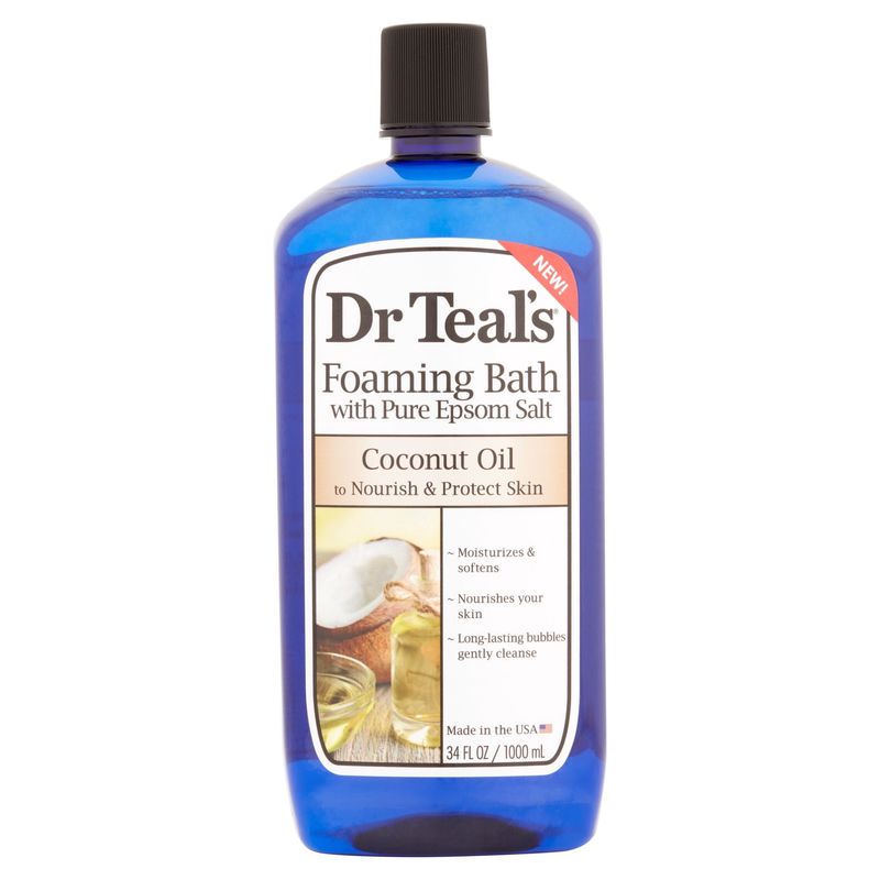 Dr Teal&#39;s Foaming Bath with Pure Epsom Salt Coconut Oil 811068015017