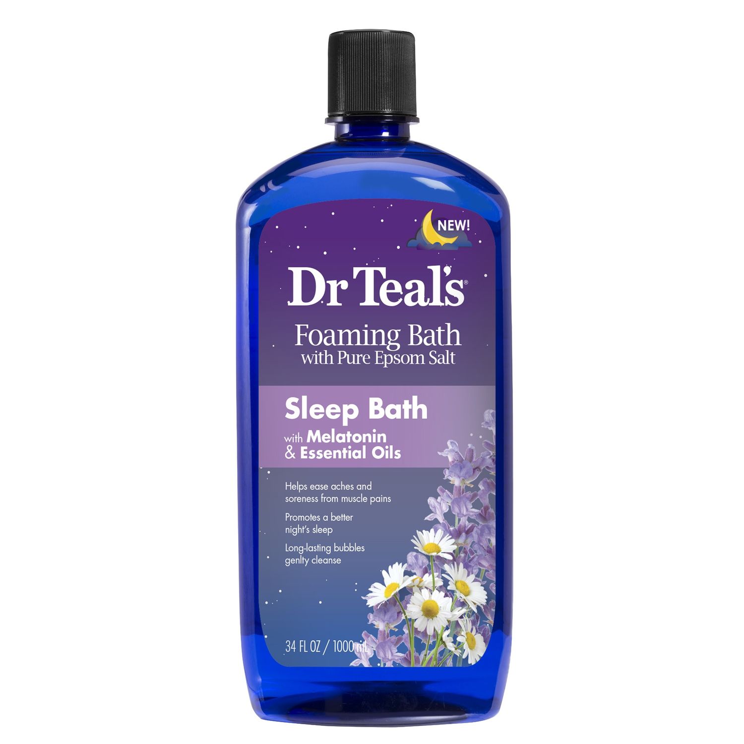 Dr Teal&#39;s Foaming Bath with Pure Epsom Salt, Melatonin Sleep Soak 811068019732