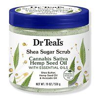 Dr Teals 19 Oz. Cannabis Hemp Seed Oil Shea Sugar Scrub 810021207292
