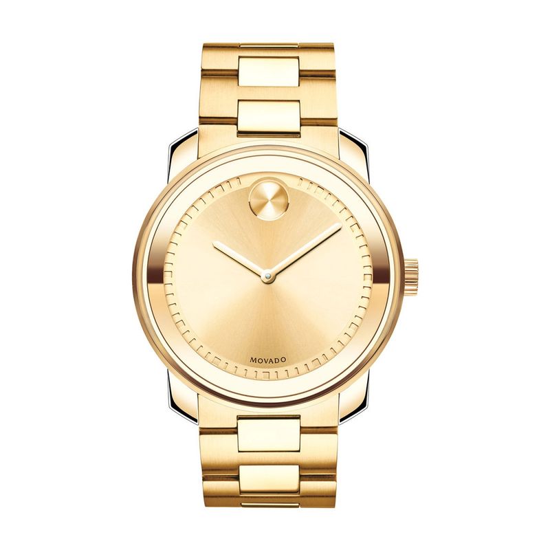 Movado Bold Large Gold Dialed Analog 42.5mm Watch 3600258 885997135894