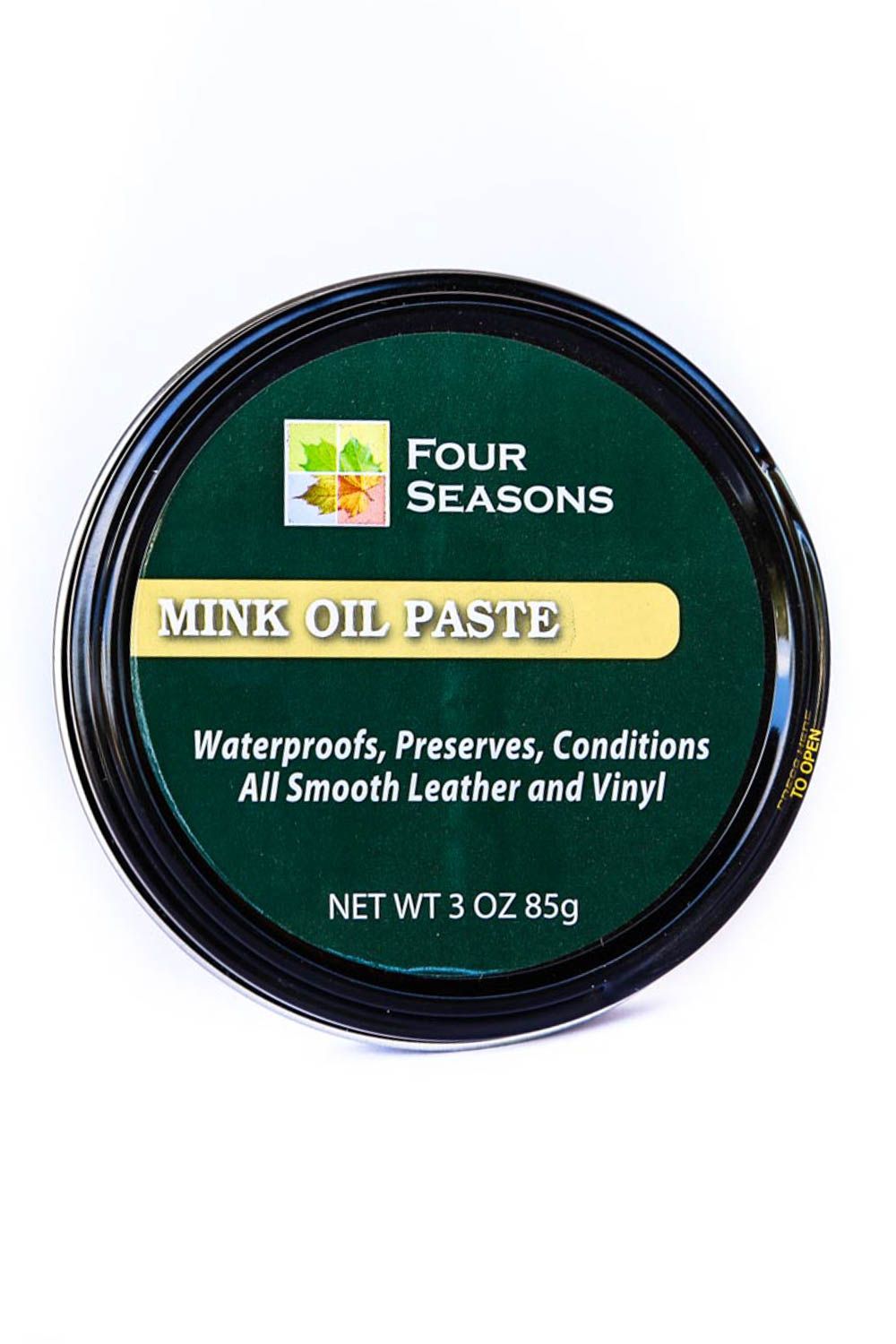 Four Seasons Mink Oil Paste Leather Waterproof Preserver Conditioner 3.5oz