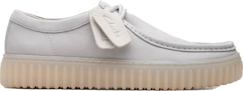 76221 Clarks - Mens Torhill Lo Shoes, Color White Leather