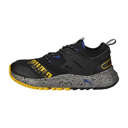 382884-07 Puma Men's Pacer Future Trail Sneakers (Black/Yellow/Speckle) -