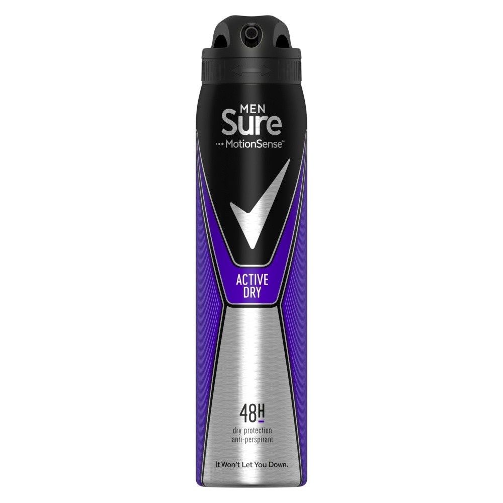 Sure Men Anti-Perspirant Aerosol Active Dry 250 Ml