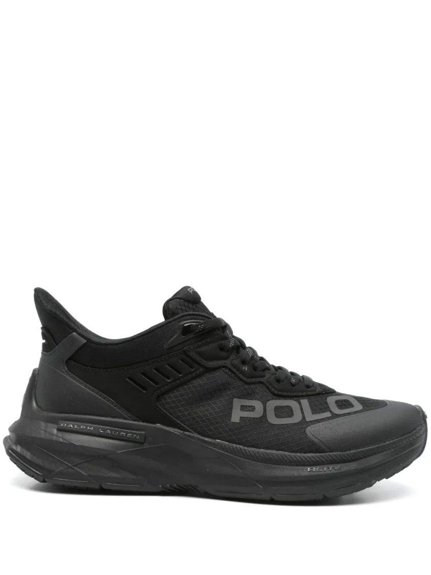 Black Mesh Court Blade Sneakers