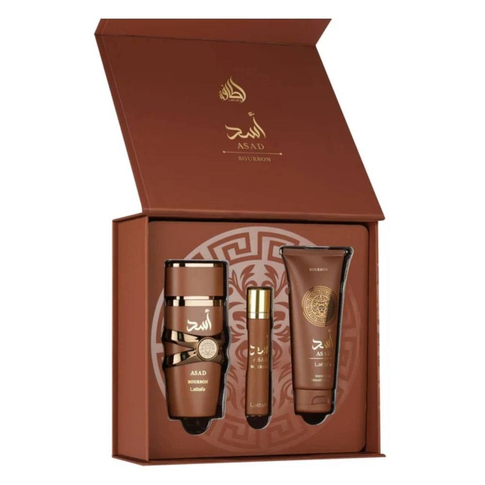 6290362349396 Lattafa Asad Bourbon Gift Set