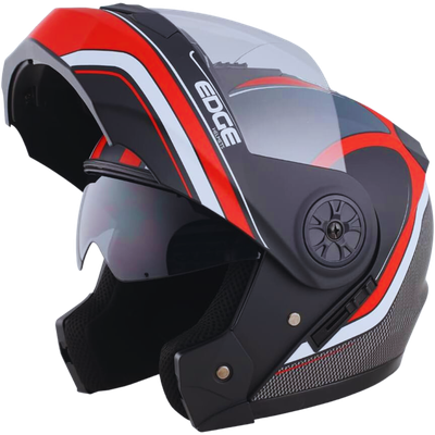 CASCO Motocicleta COMPLETO ABATIBLE Marca EDGE CERT DOT
