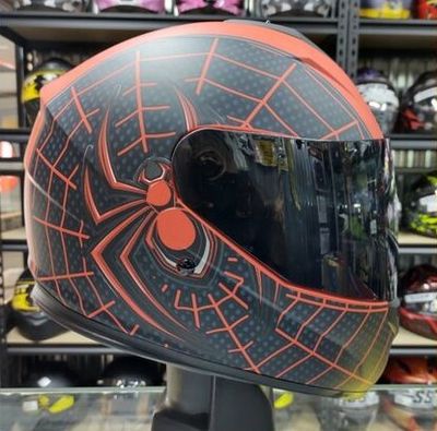 SPIDERMAN Casco para Motocicleta con Máscara Y Gafas Casco Retro Jet CERT DOT