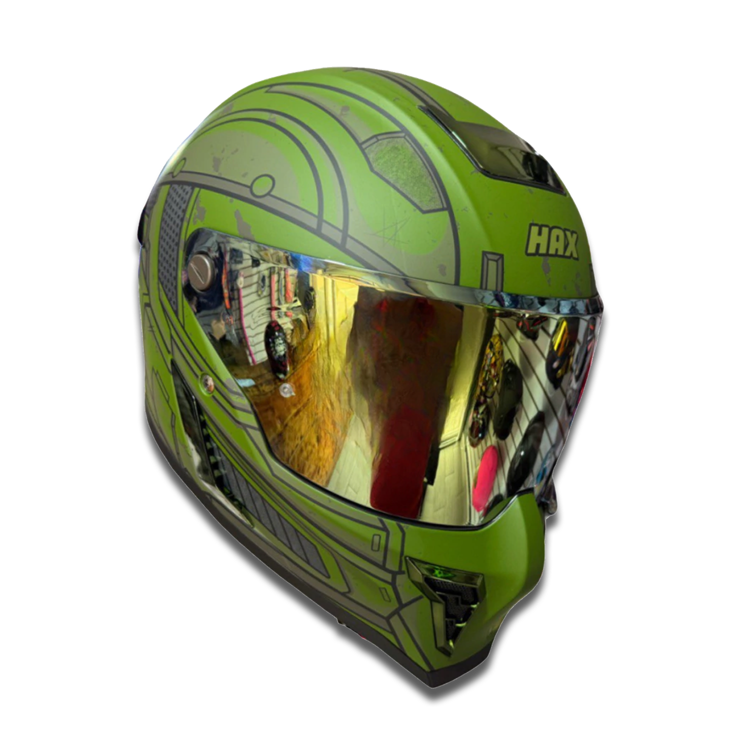 Casco Integral Hax Black Pearl Halo Spartan RF684 CERTIFICACION DOT