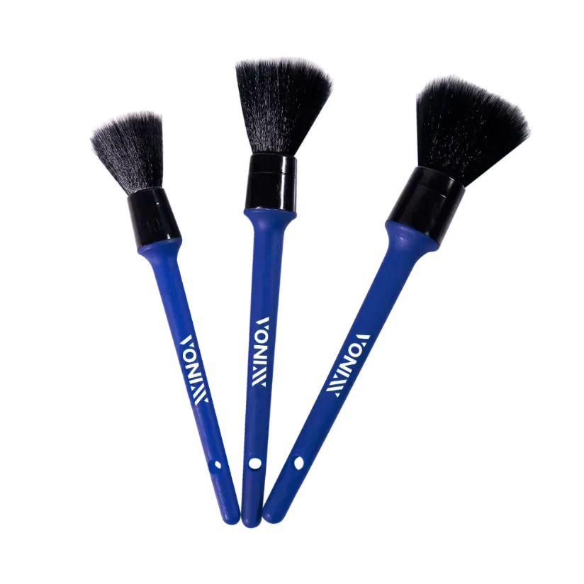 KIT OF 3 BRUSHES FOR ULTA SOFT DETAILING - طقم مكون من 3 فرش فائقة النعومة للتفاصيل الدقيقة في تنظيف السيارة
