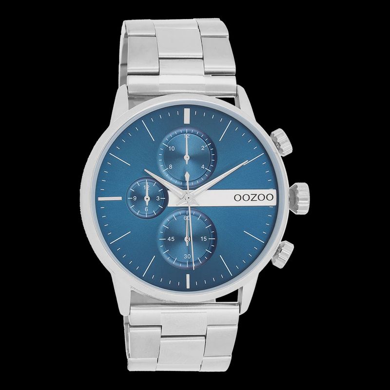 Zilverkleurig horloge met roestvrijstalen armband - 3