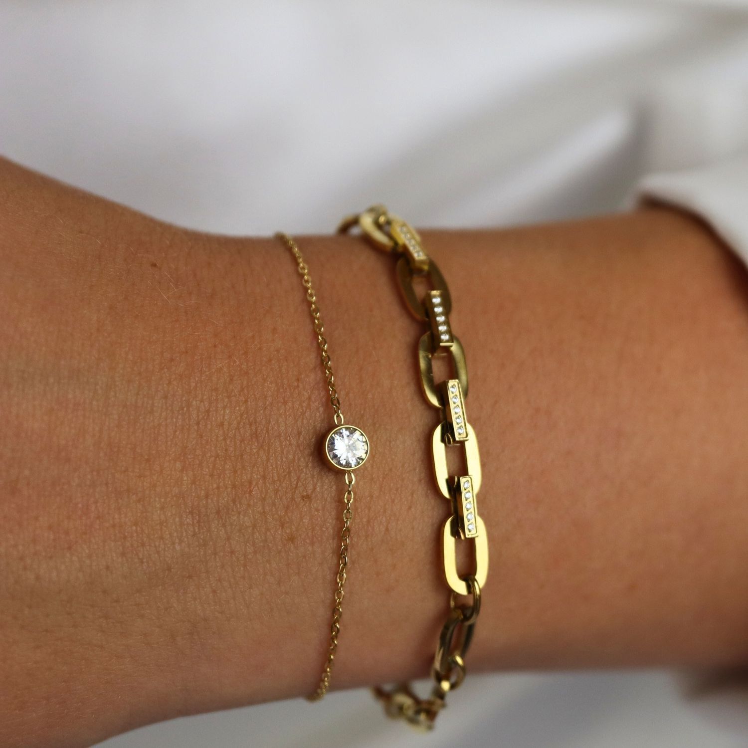 Little Silver Stone Bracelet