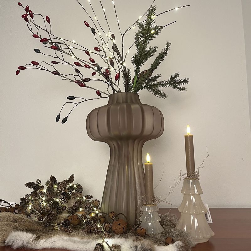 Vaas Lenore Rib Marley mat transparant L bruin