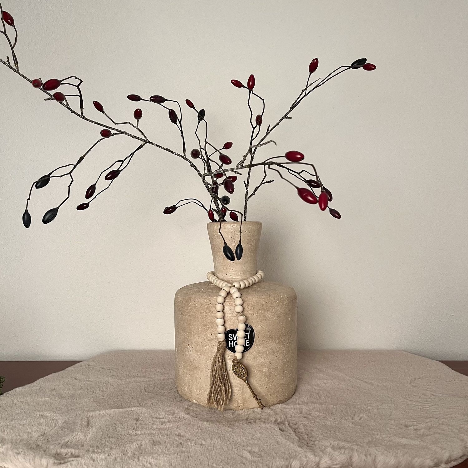 Aardewerk vaas beige wb - 2