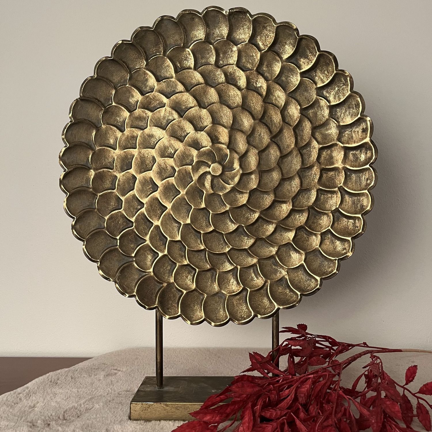 Ornament rond Sandie S goud