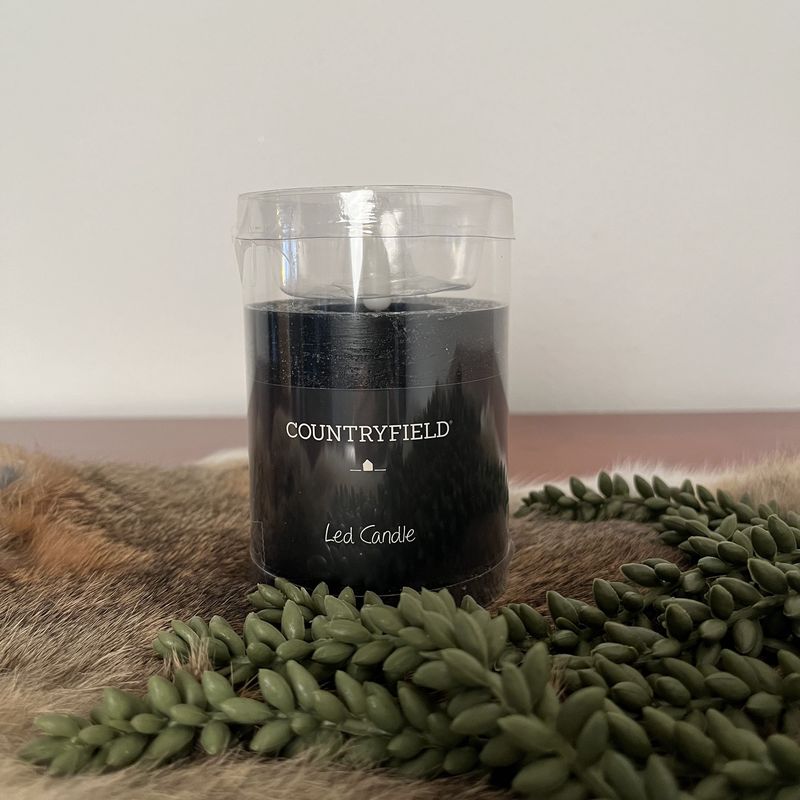 Stompkaars rustiek Ø7,5CM LED ro Lyon zwart