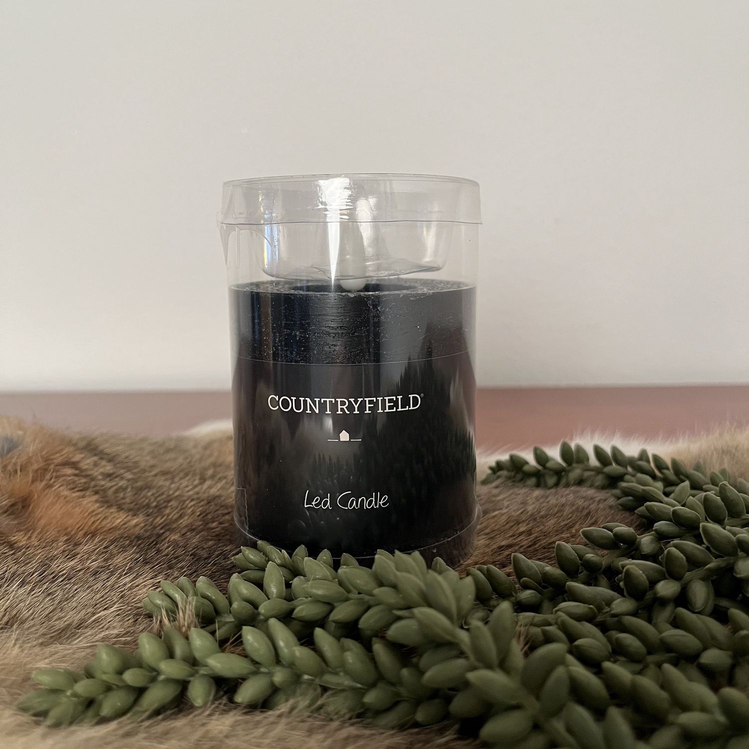 Stompkaars rustiek Ø7,5CM LED ro Lyon zwart, Size: S