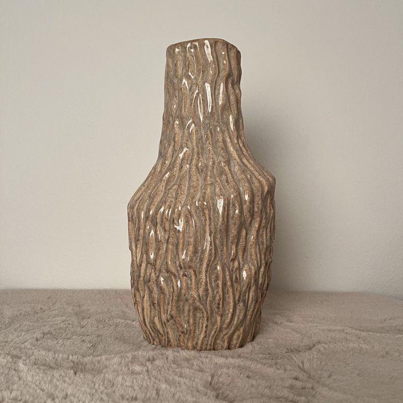 Aardewerk vaas organisch zand - 1