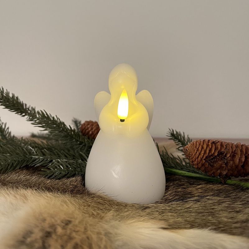 Engel kaars LED Lyon wit