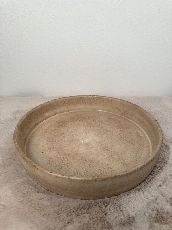 Aardewerk dienblad beige