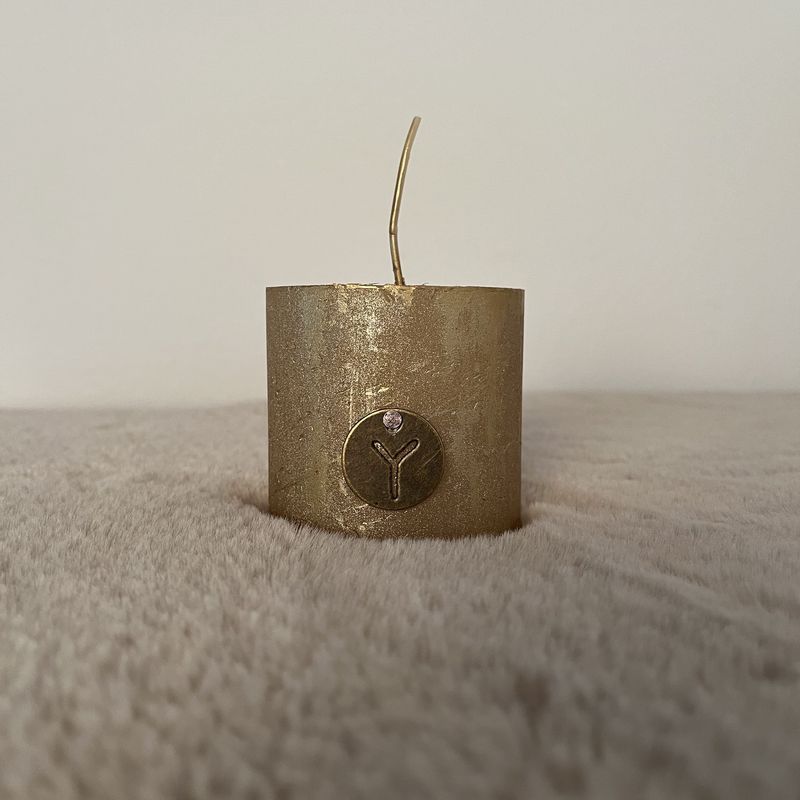 Rustic Candle Gold