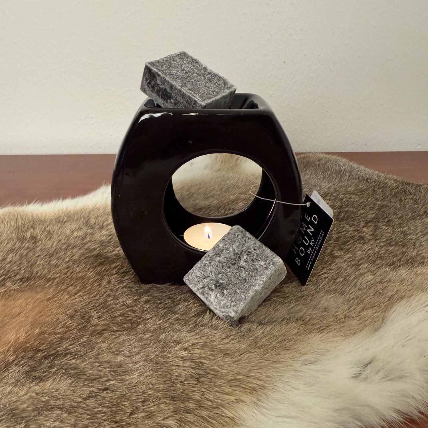 Geurbrander oval zwart