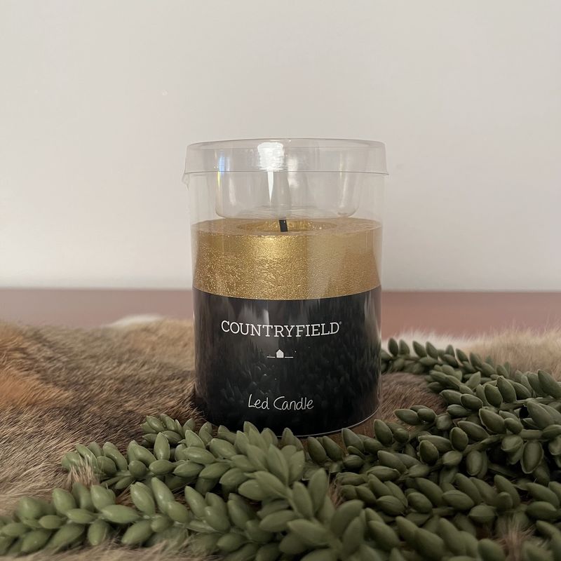 Stompkaars rustiek Ø7,5CM LED ro Lyon goud