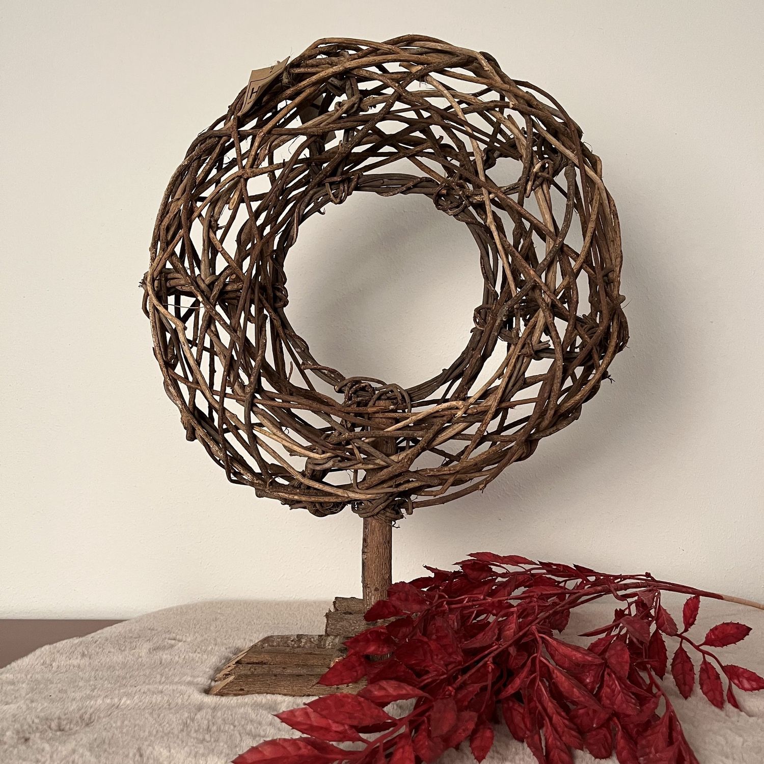 houten krans op voet