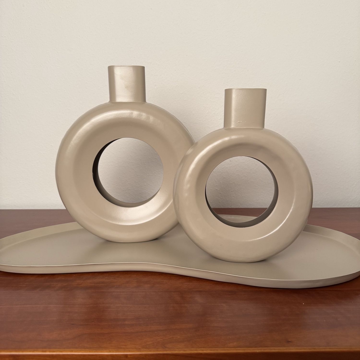 Vaasje donut rond sand, Size: S