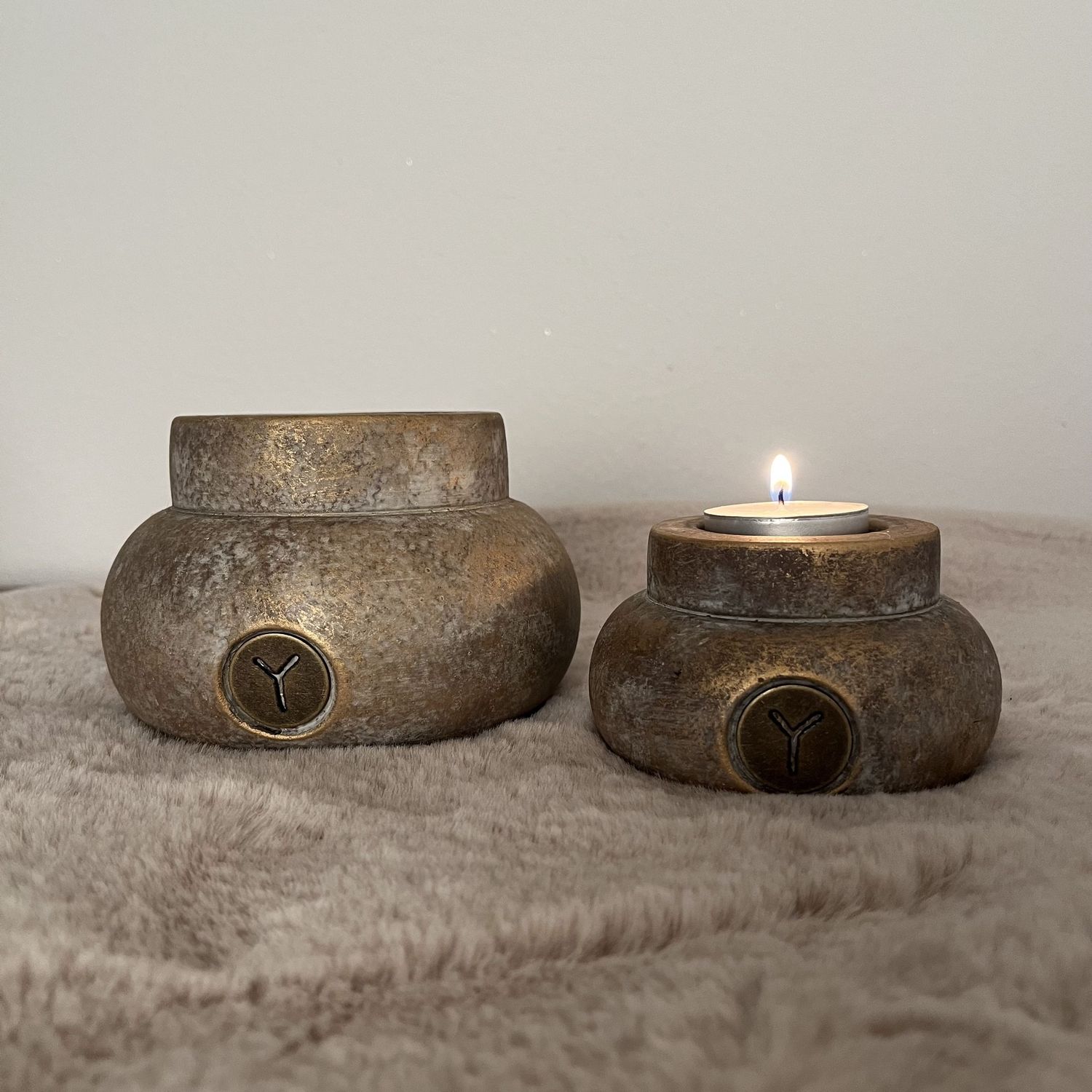 Set van 2 Theelichthouders Edge Jewel