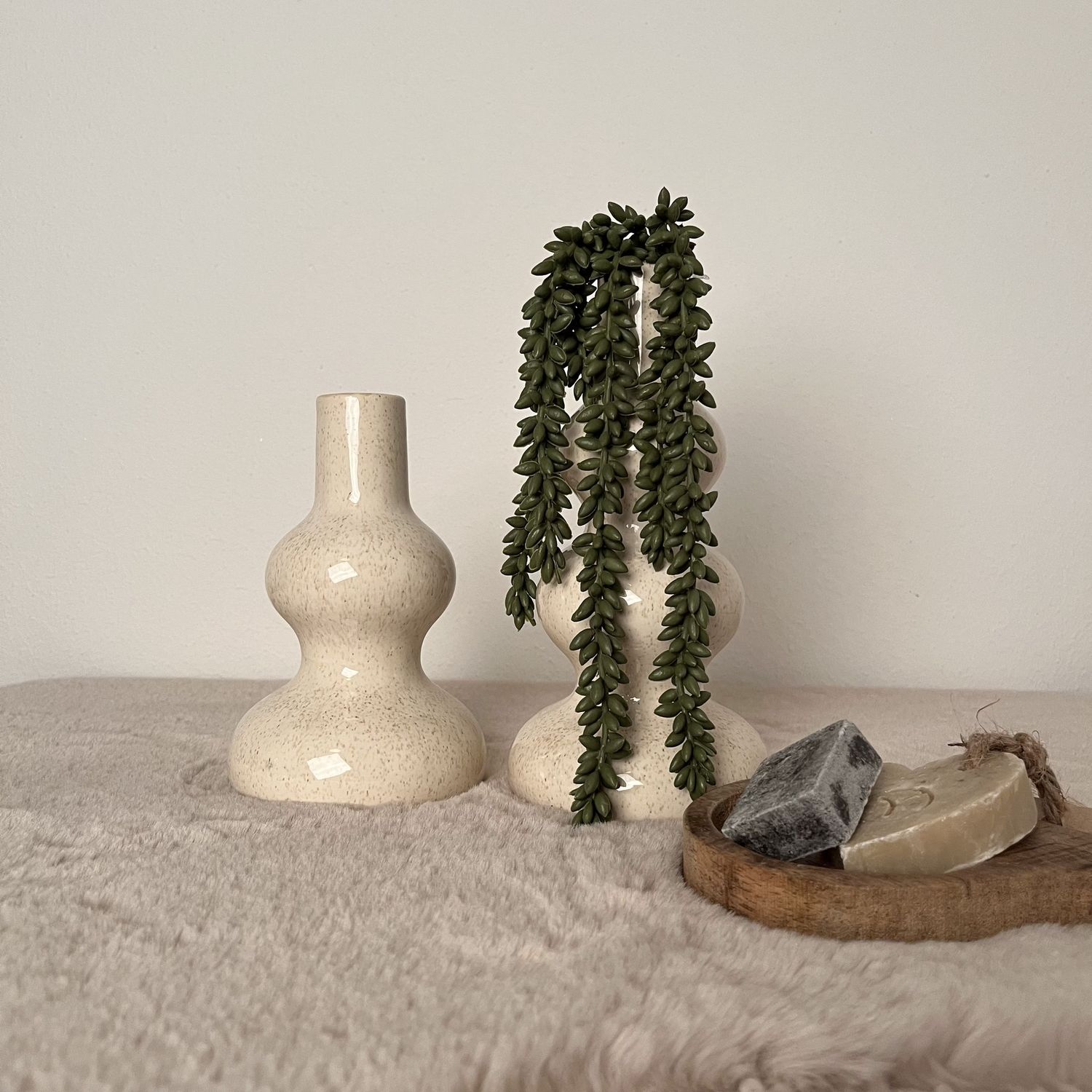 Aardewerk vaas beige wb - 1