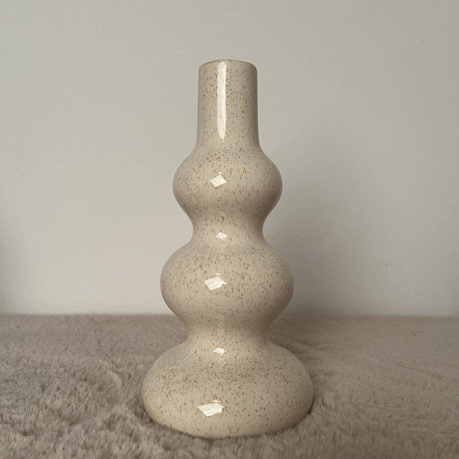 Aardewerk vaas beige - op