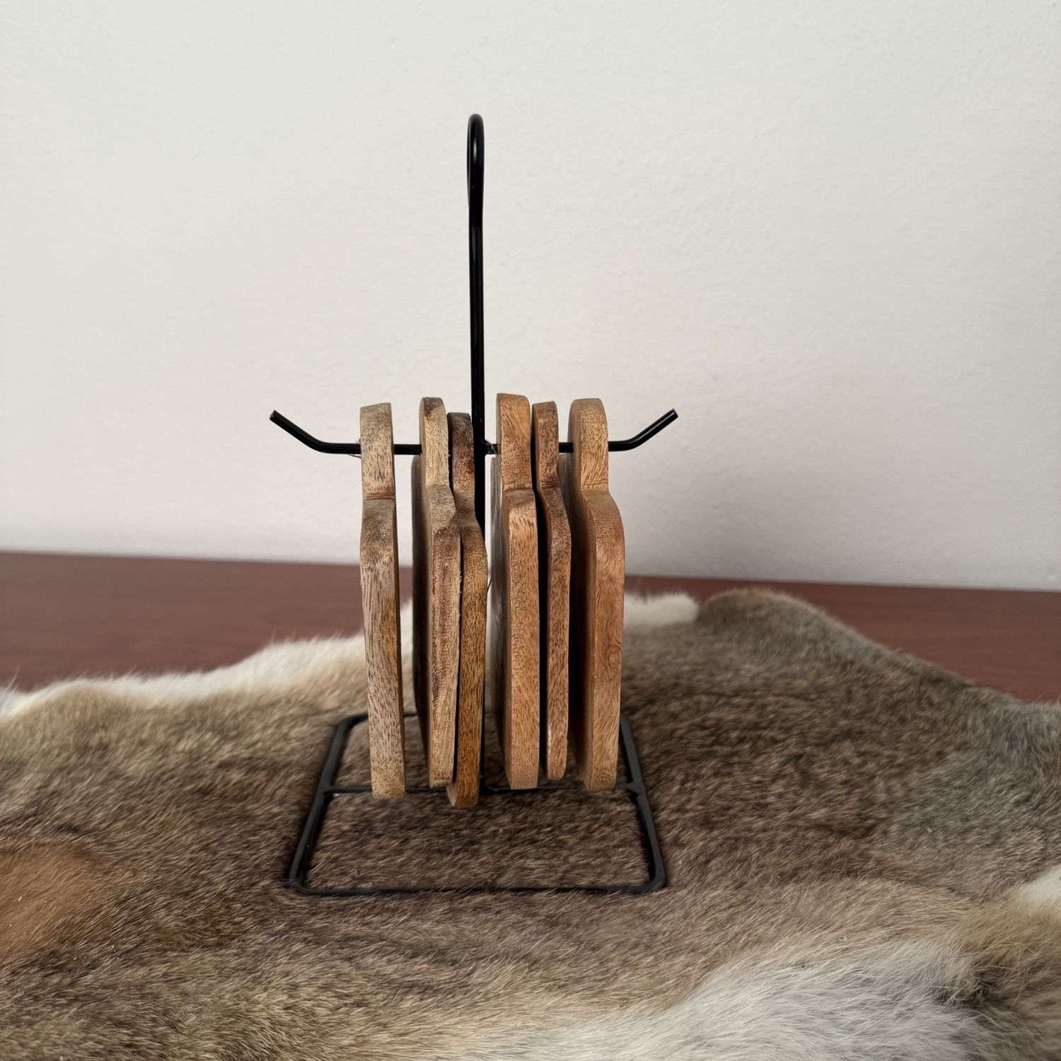 Rek met onderzetters vierkant