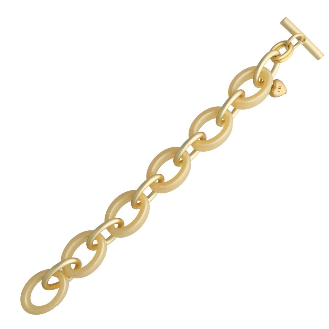 Chique Oval, Colour: Chain Bracelet Ivory
