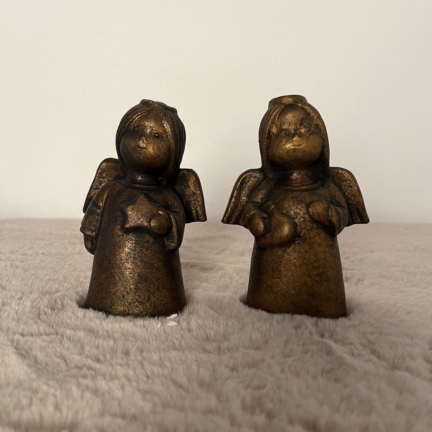 Set van 2 Engelen Classic Majestic Goud