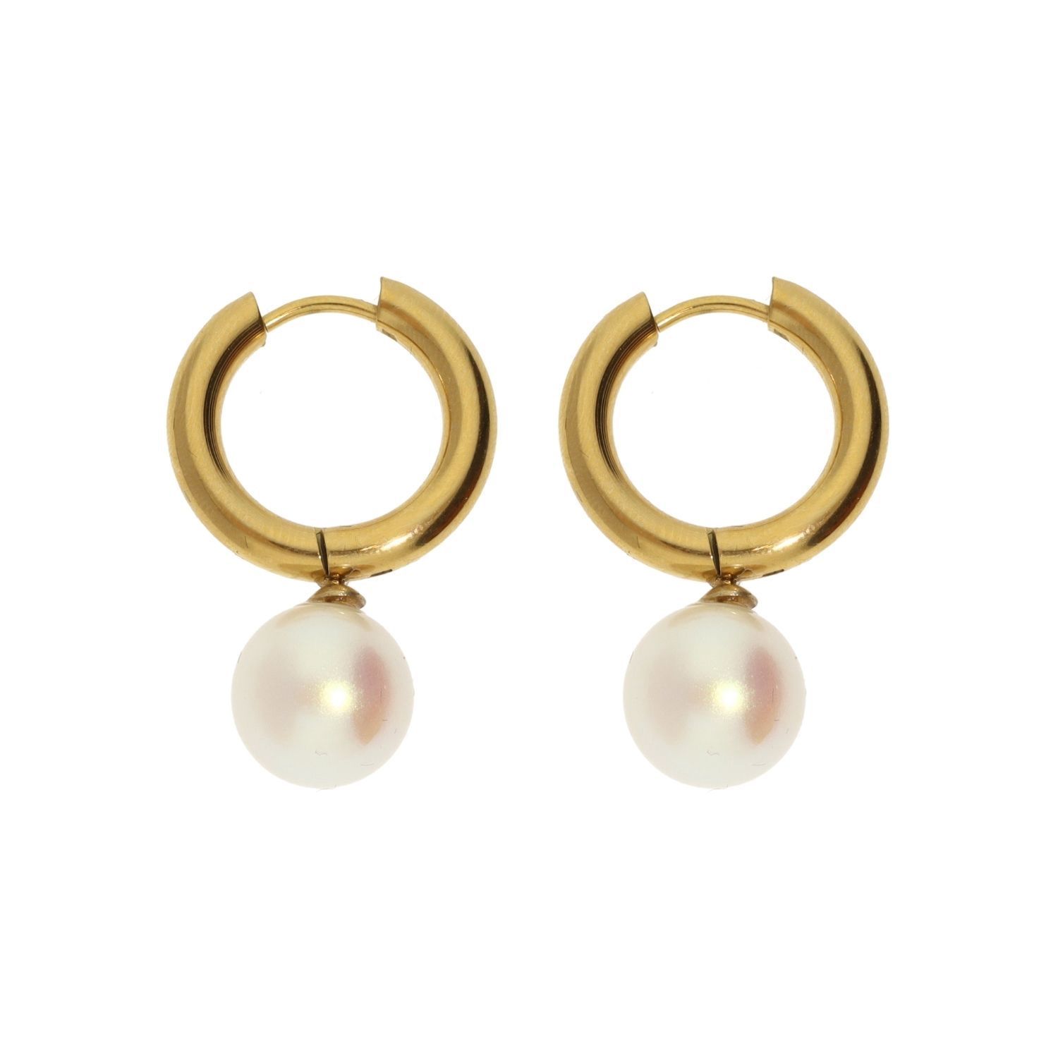 White Pearl Earrings - 1