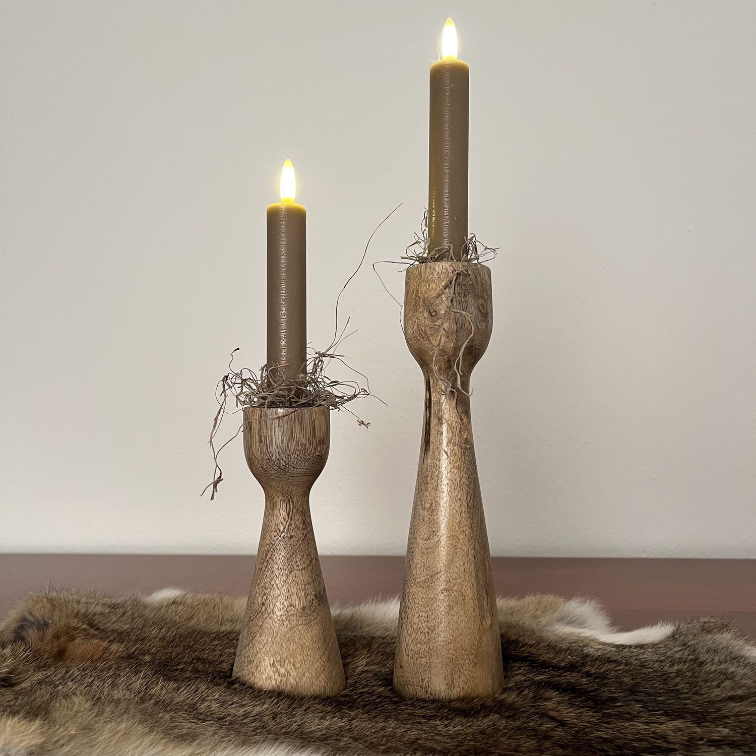 Dinerkaars rustiek Ø2,2CM LED ro Lyon beige, Size: S