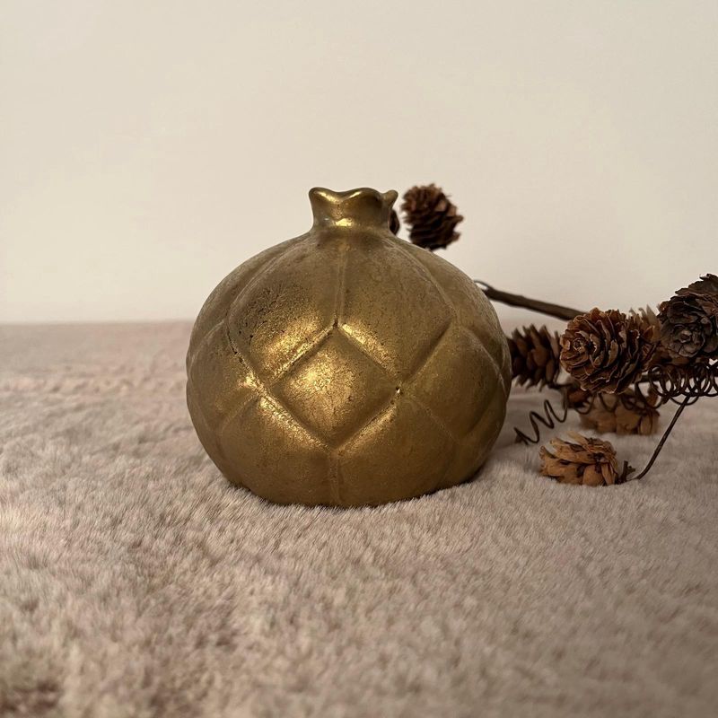 Vaasje rond Ball X-mas M goud