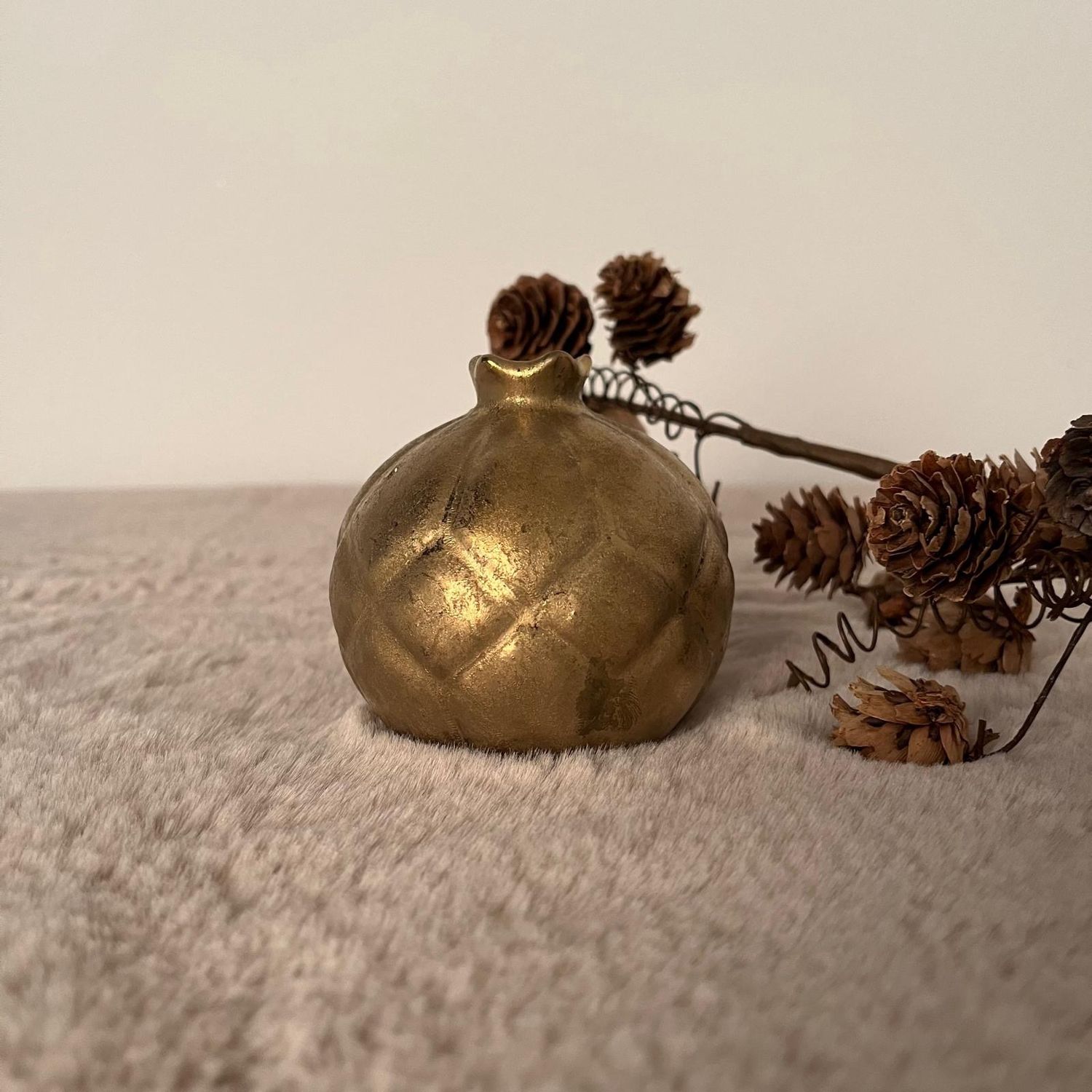 Vaasje rond Ball X-mas S goud