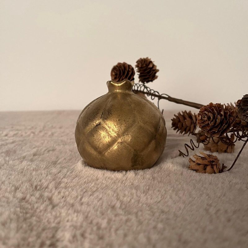Vaasje rond Ball X-mas S goud