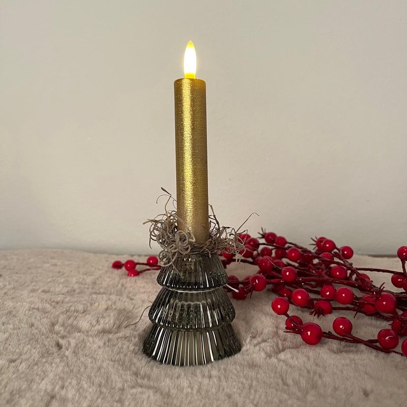 kandelaar kerstboom glas grijs